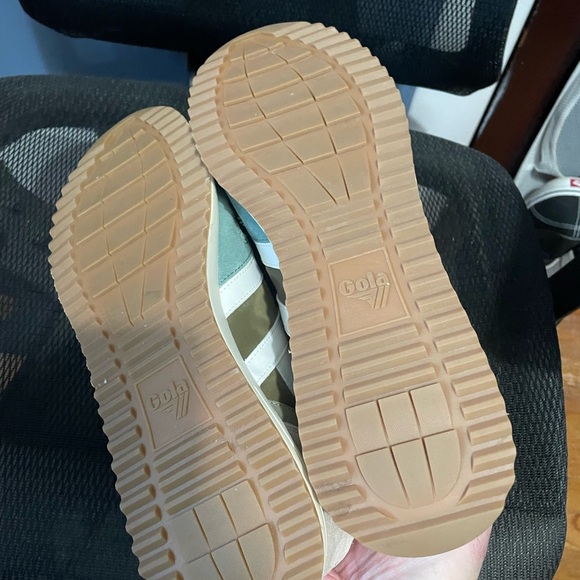 Gola Retro Stylish Green and Beige Men's Sneakers - Picture 7 of 8